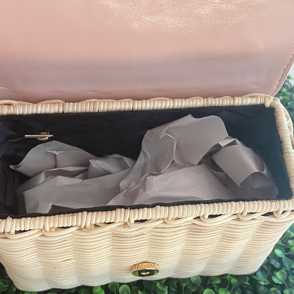 Olga Berg Pink and Cream Mini Bag - Picture 5 of 5